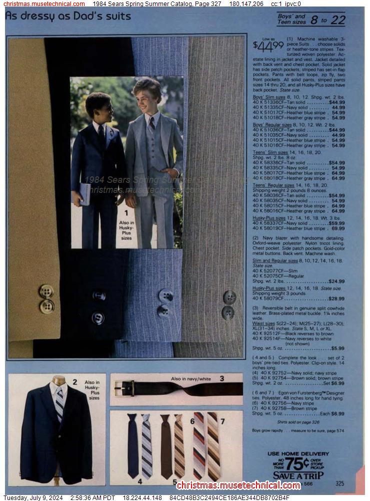 1984 Sears Spring Summer Catalog, Page 327
