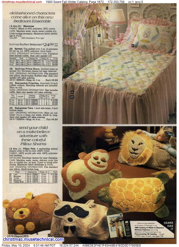 1980 Sears Fall Winter Catalog, Page 1672