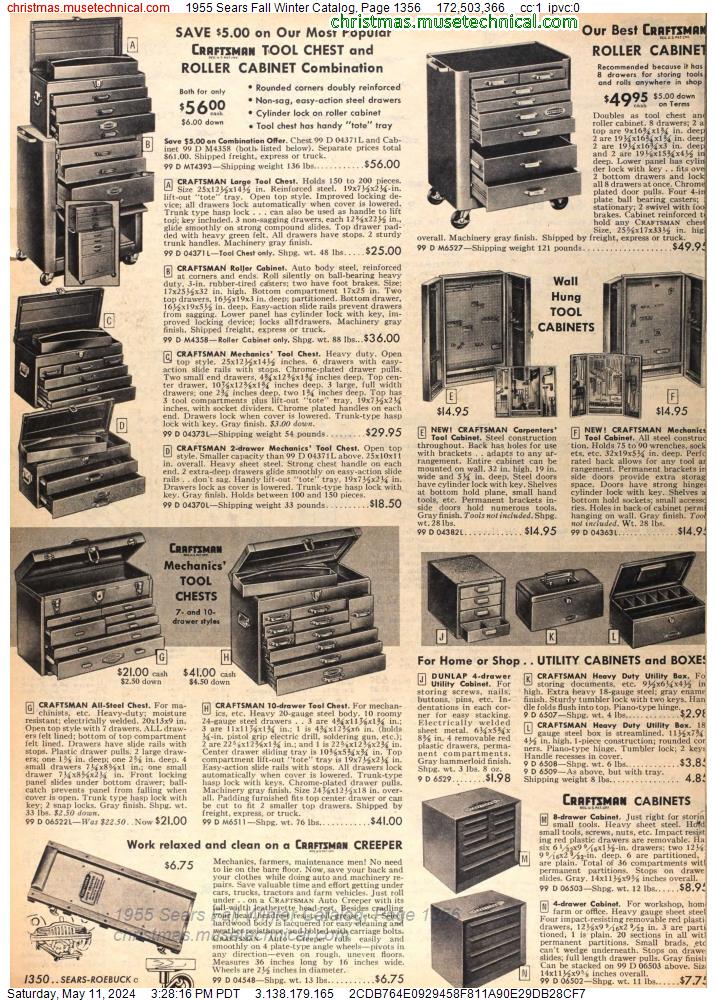 1955 Sears Fall Winter Catalog, Page 1356