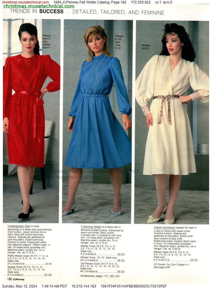 1984 JCPenney Fall Winter Catalog, Page 182