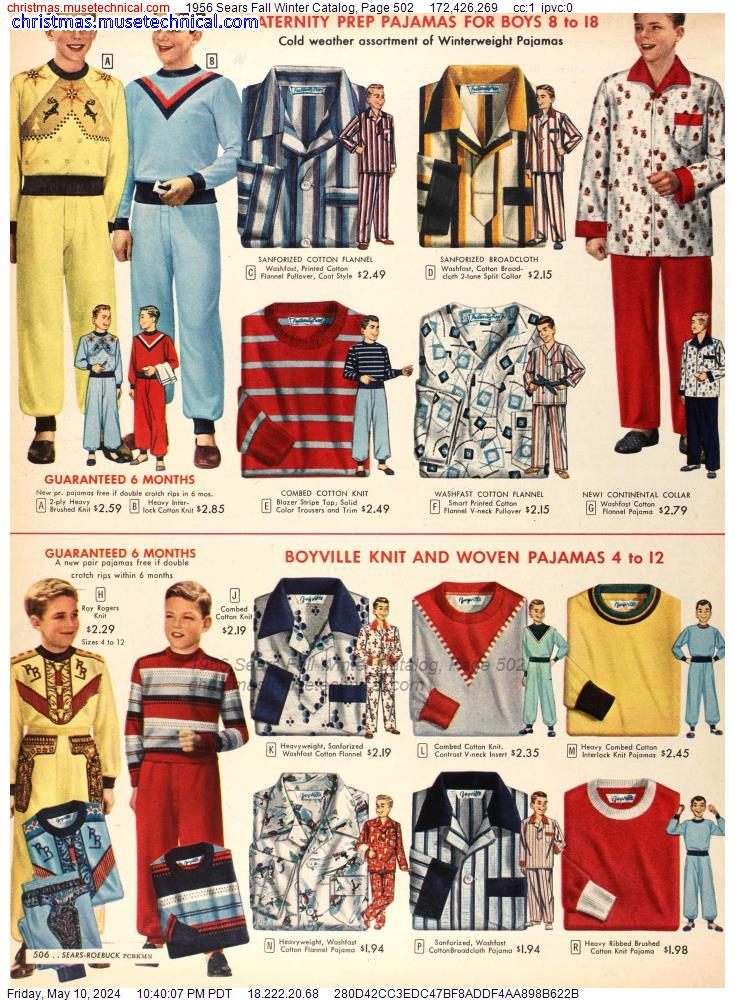 1956 Sears Fall Winter Catalog, Page 502