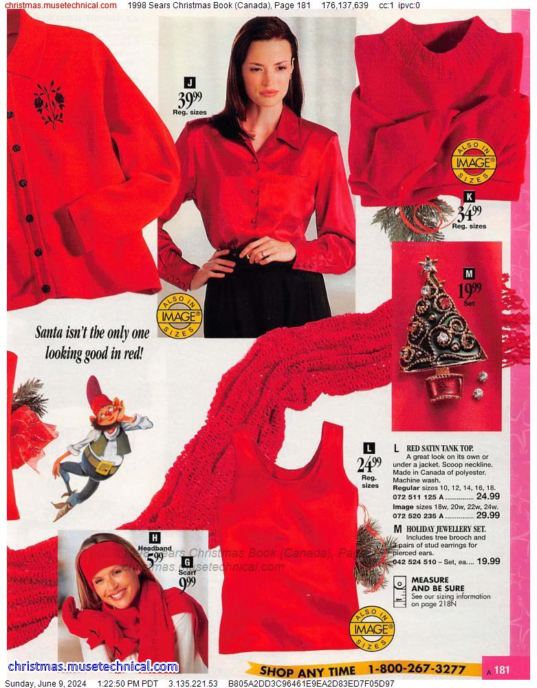 1998 Sears Christmas Book (Canada), Page 181