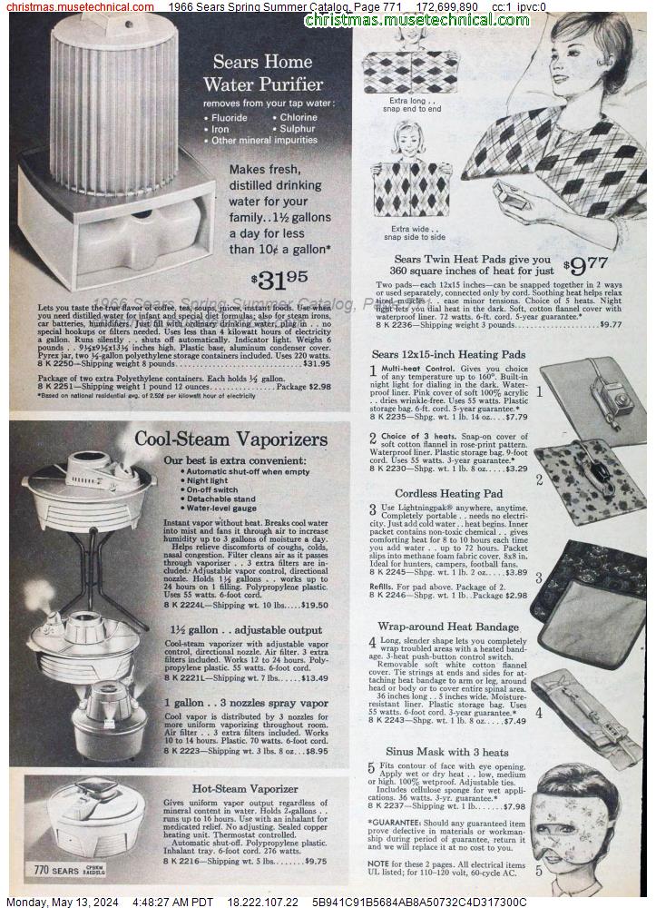 1966 Sears Spring Summer Catalog, Page 771