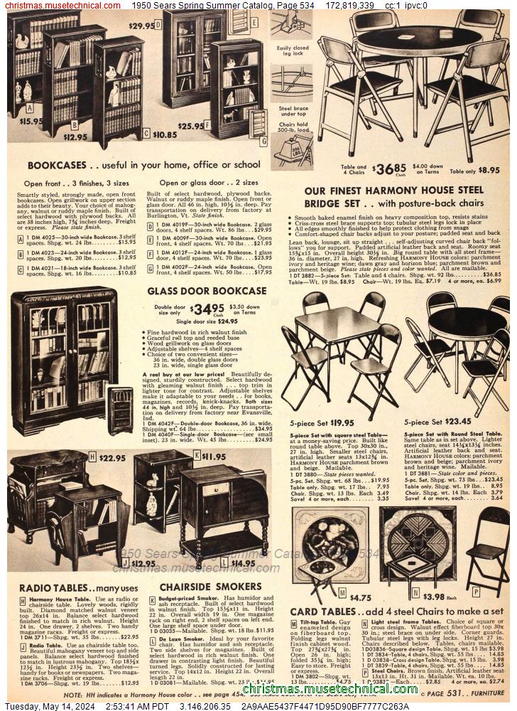 1950 Sears Spring Summer Catalog, Page 534