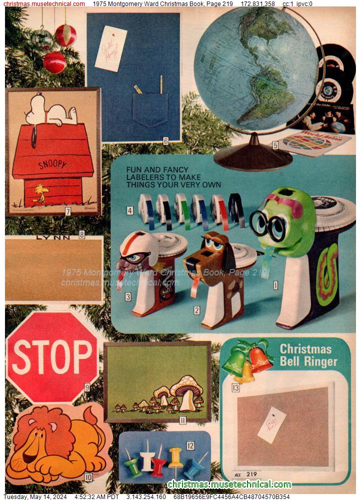 1975 Montgomery Ward Christmas Book, Page 219