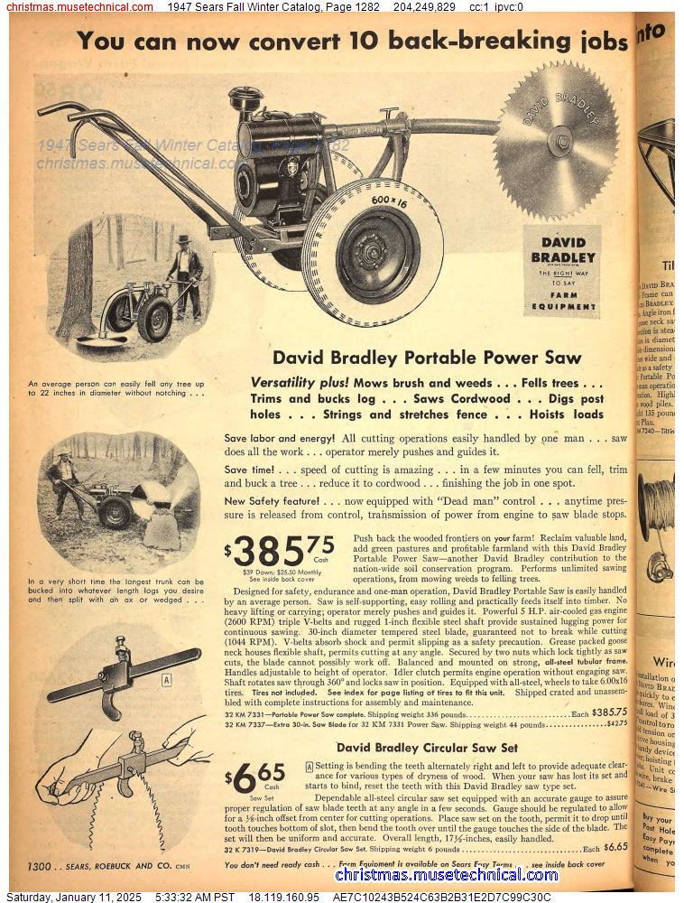 1947 Sears Fall Winter Catalog, Page 1282