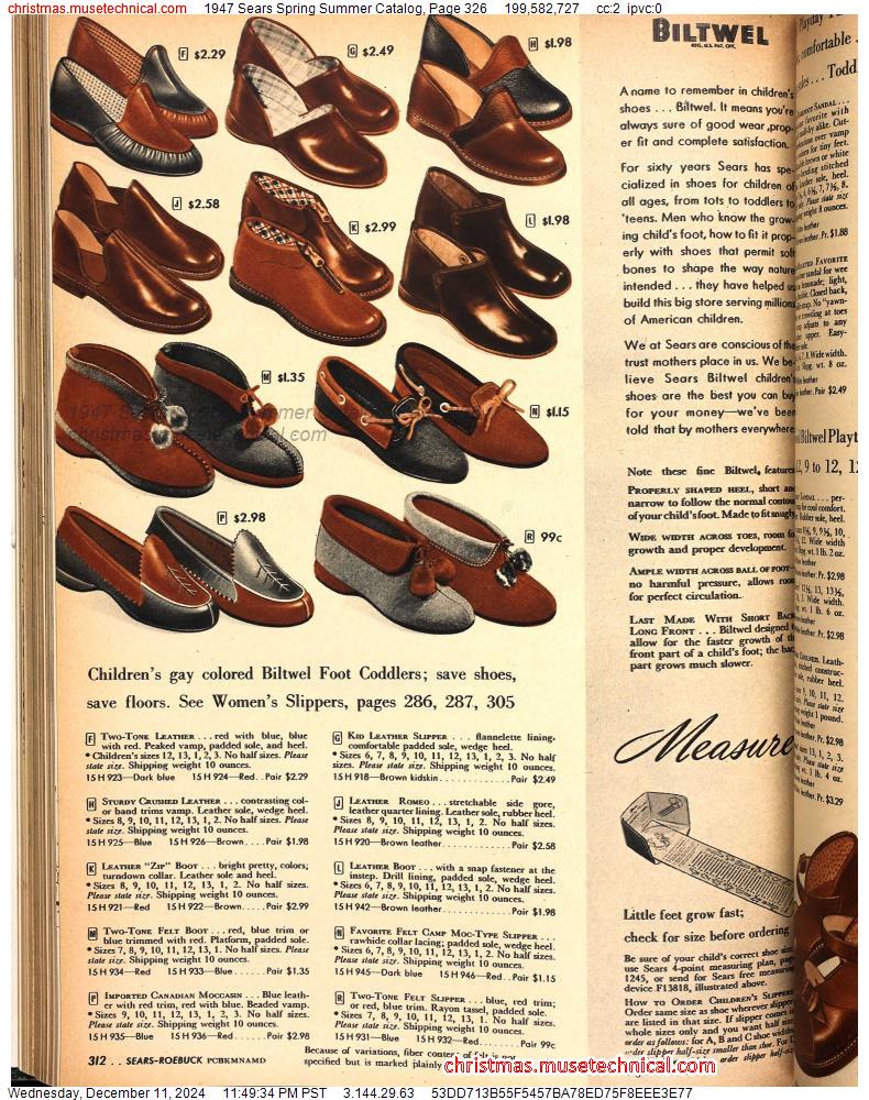 1947 Sears Spring Summer Catalog, Page 326