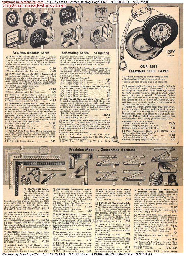 1955 Sears Fall Winter Catalog, Page 1341
