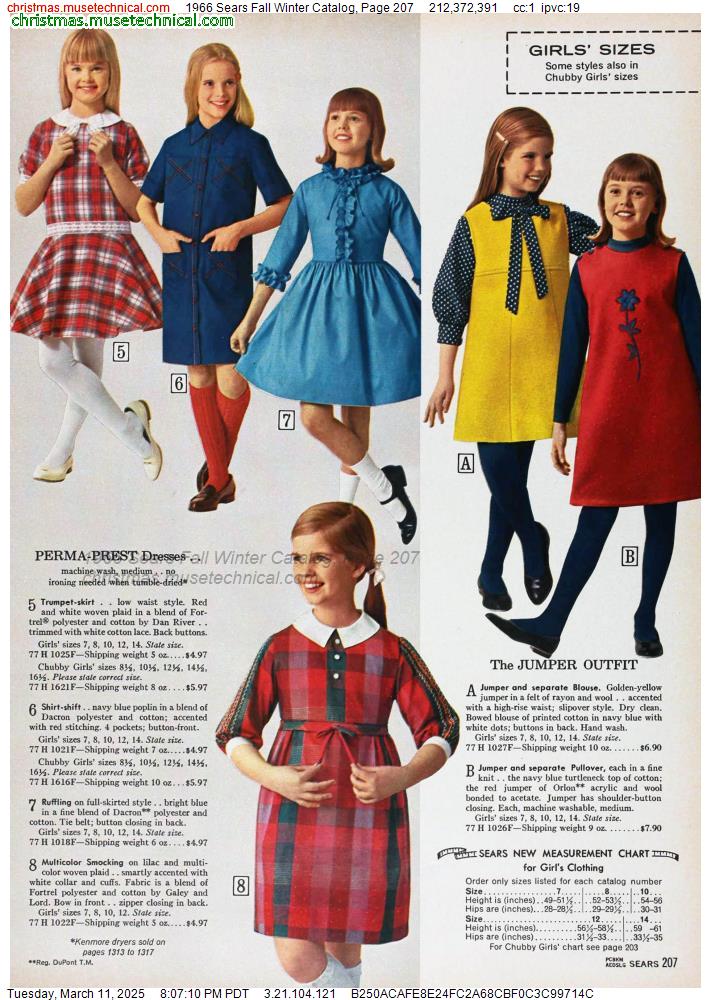 1966 Sears Fall Winter Catalog, Page 207