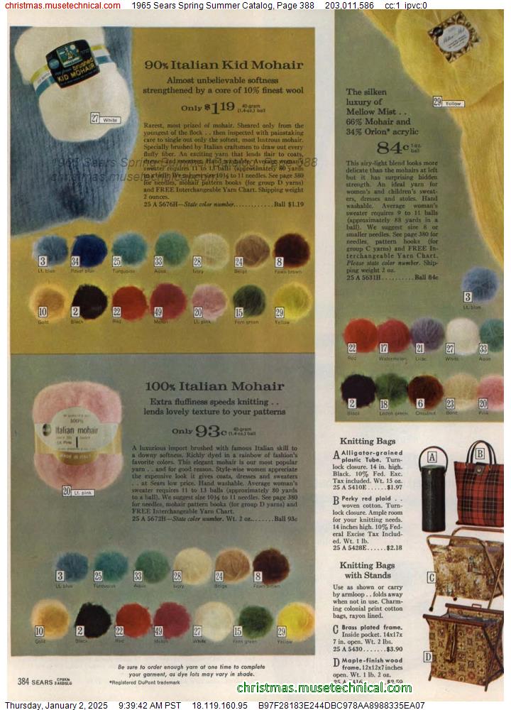 1965 Sears Spring Summer Catalog, Page 388