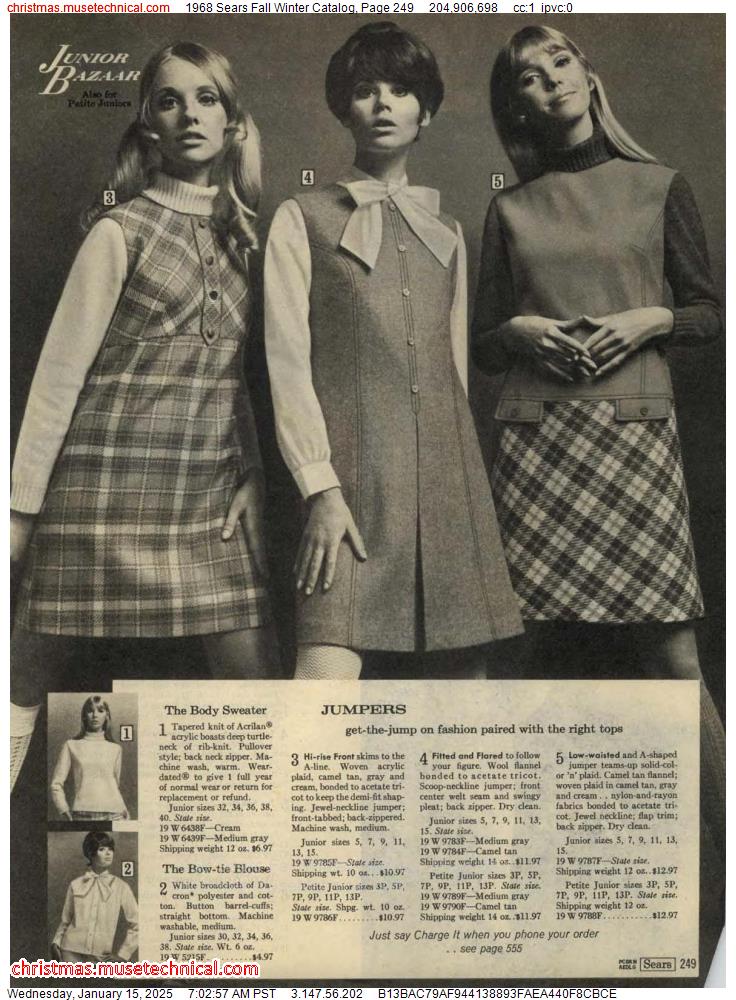 1968 Sears Fall Winter Catalog, Page 249