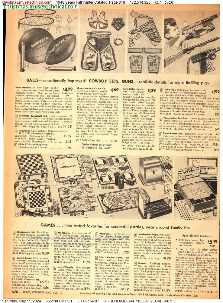 1948 Sears Fall Winter Catalog, Page 618