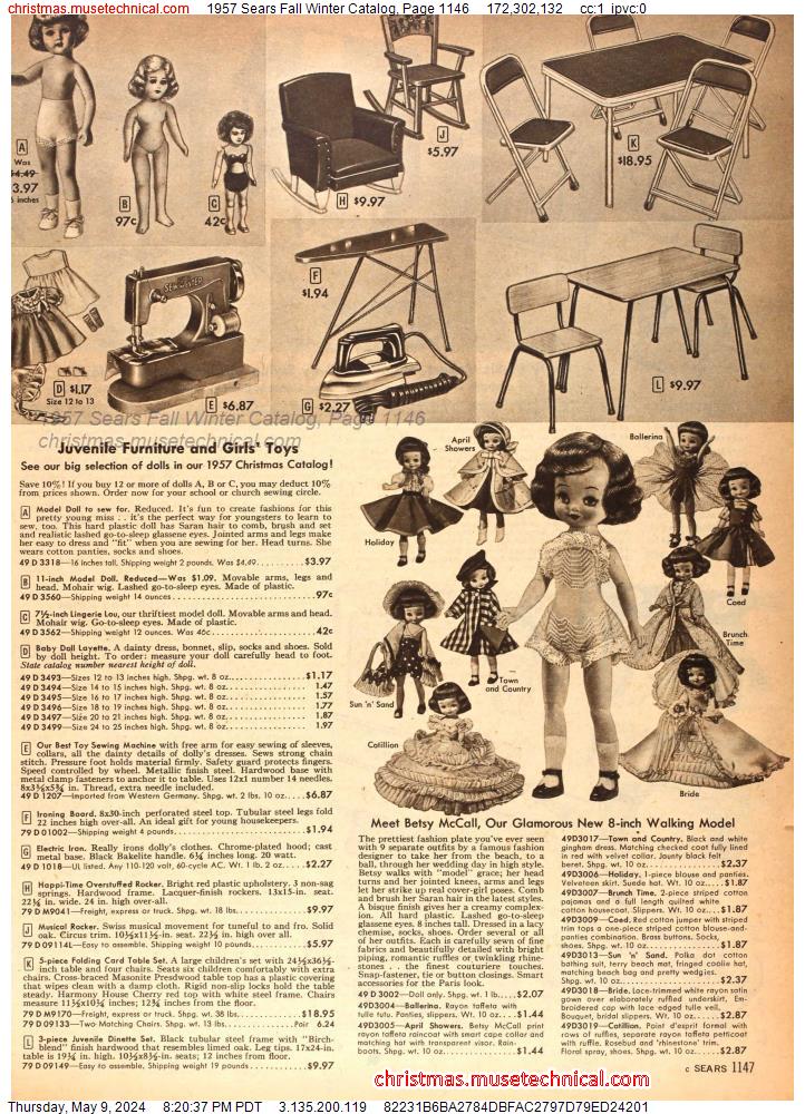 1957 Sears Fall Winter Catalog, Page 1146