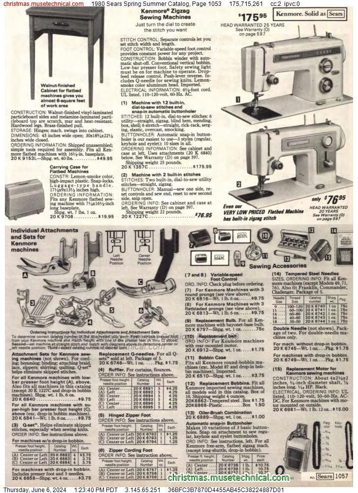1980 Sears Spring Summer Catalog, Page 1053