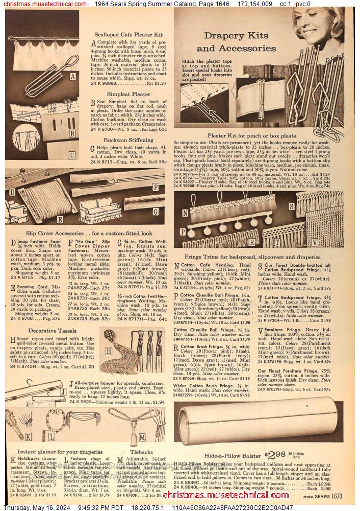 1964 Sears Spring Summer Catalog, Page 1646