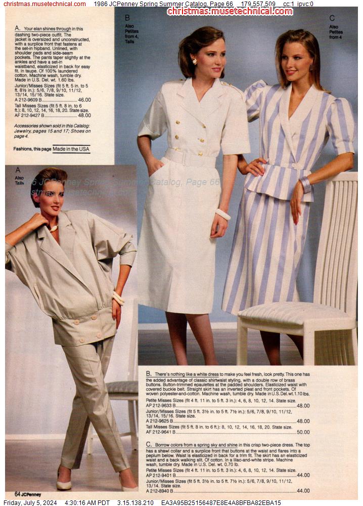 1986 JCPenney Spring Summer Catalog, Page 66