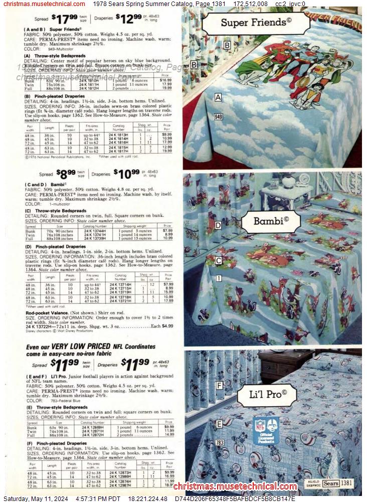 1978 Sears Spring Summer Catalog, Page 1381