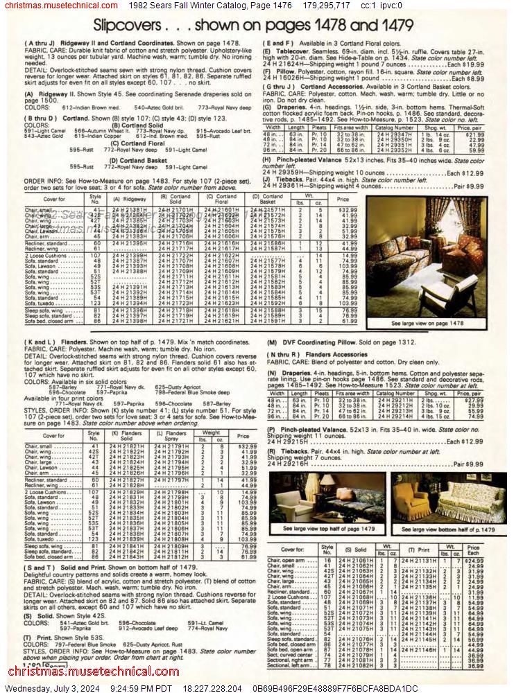 1982 Sears Fall Winter Catalog, Page 1476