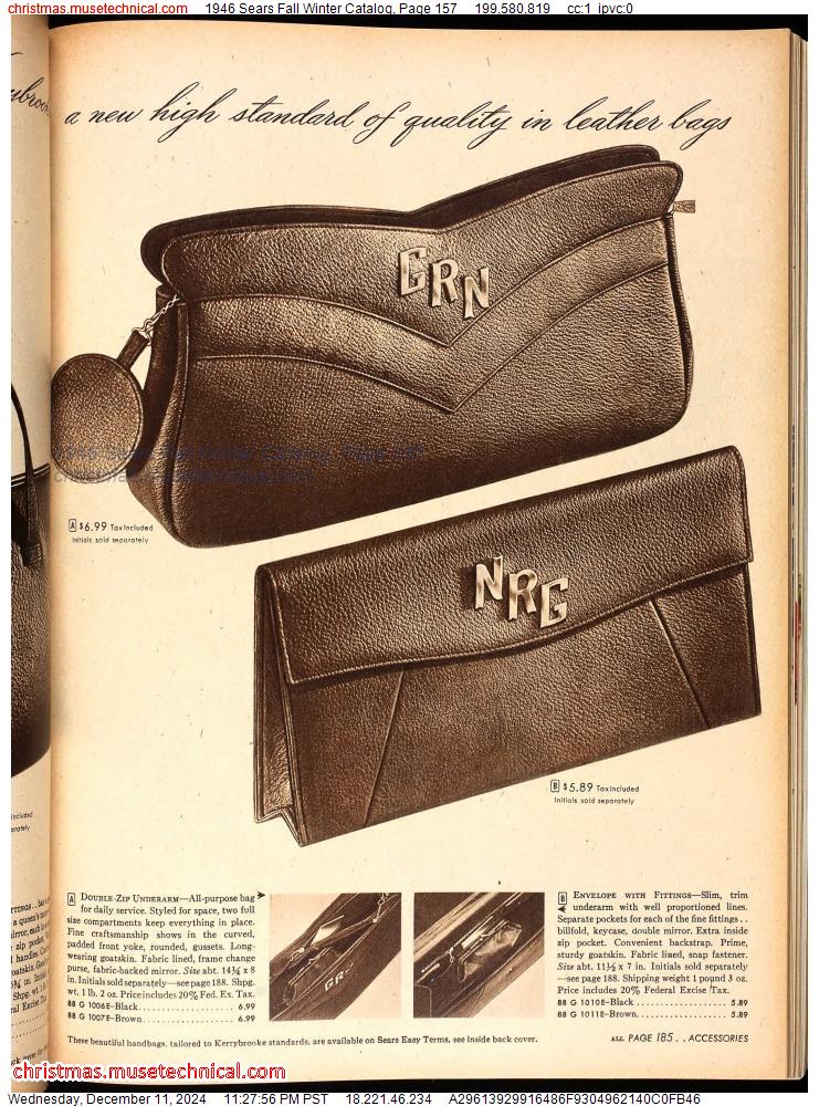 1946 Sears Fall Winter Catalog, Page 157