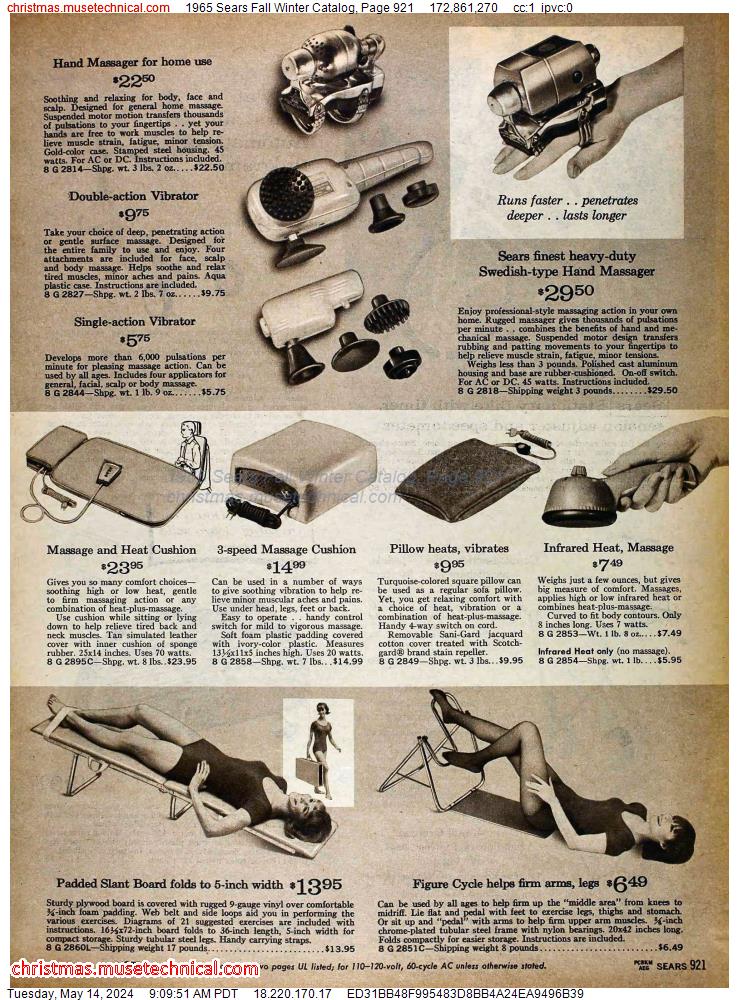 1965 Sears Fall Winter Catalog, Page 921