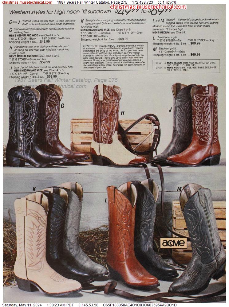1987 Sears Fall Winter Catalog, Page 275