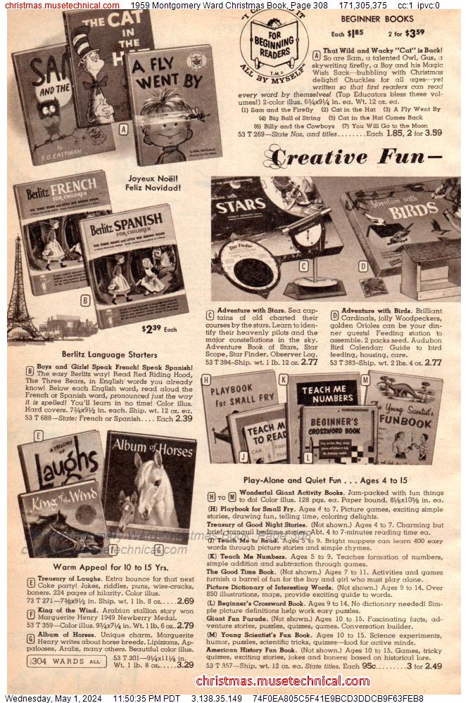 1959 Montgomery Ward Christmas Book, Page 308
