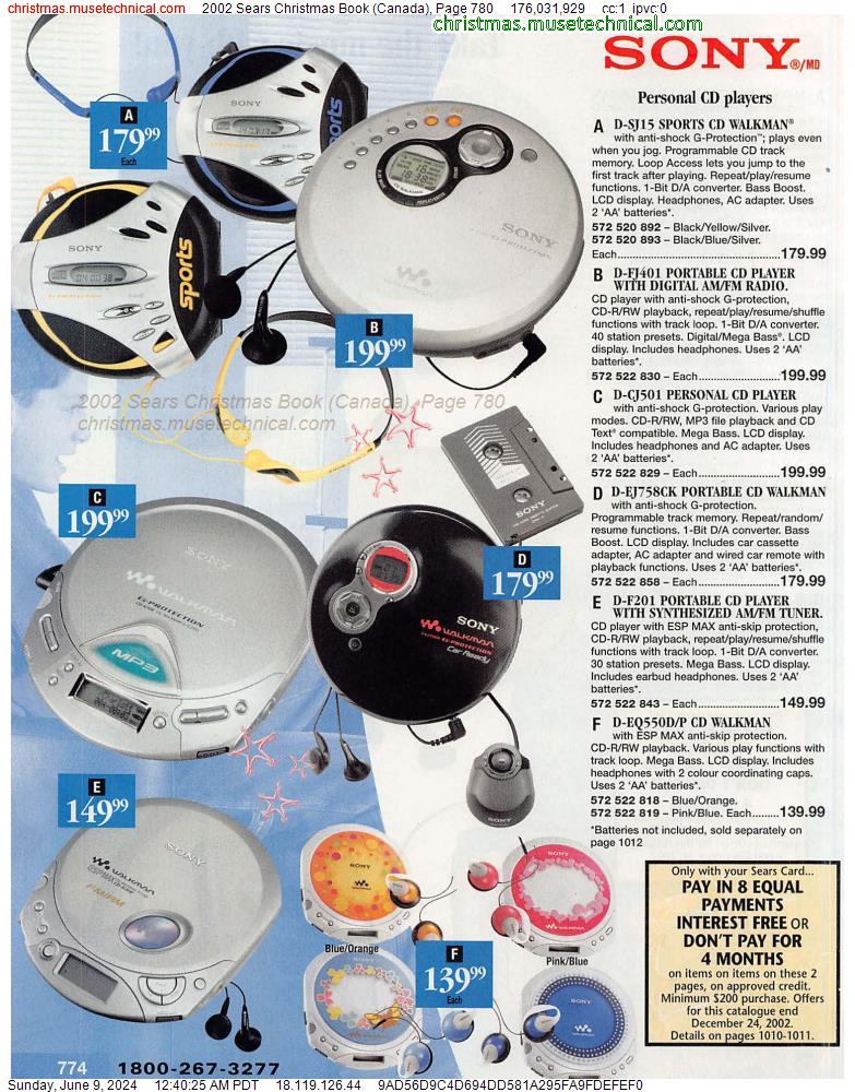 2002 Sears Christmas Book (Canada), Page 780