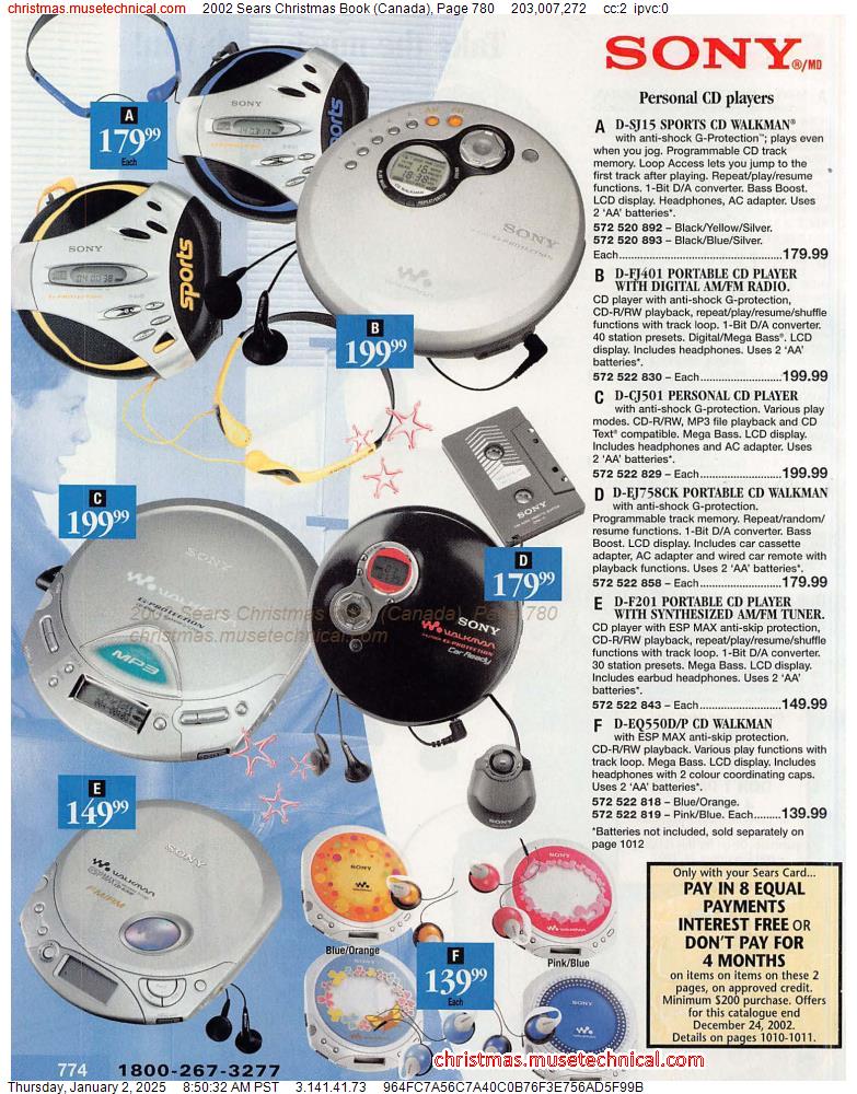 2002 Sears Christmas Book (Canada), Page 780