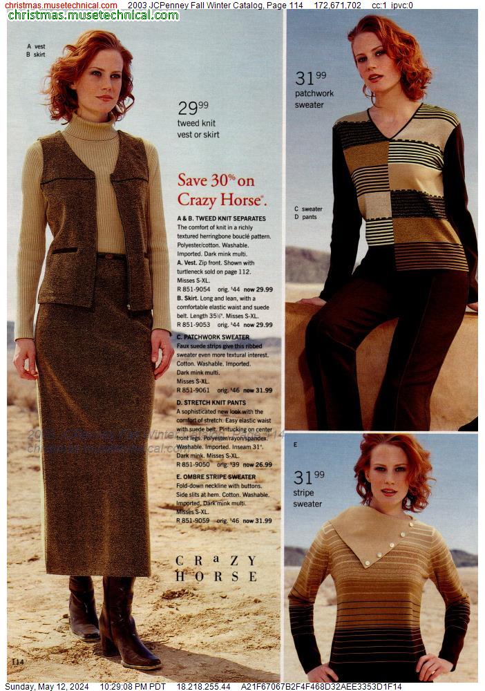 2003 JCPenney Fall Winter Catalog, Page 114