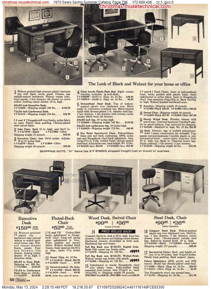 1970 Sears Spring Summer Catalog, Page 796