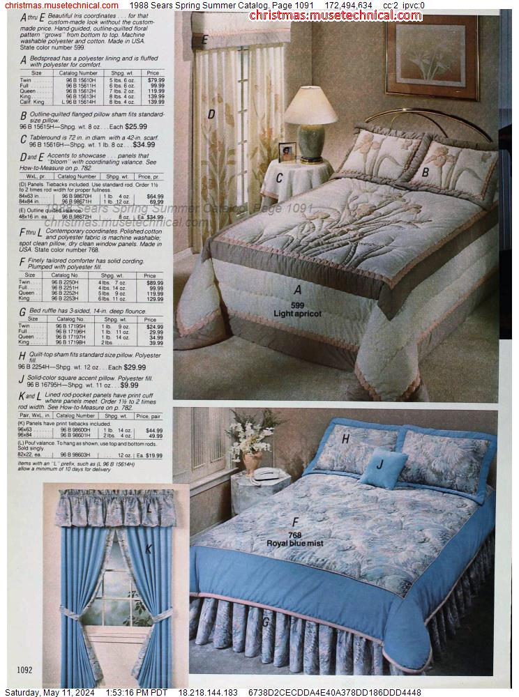 1988 Sears Spring Summer Catalog, Page 1091