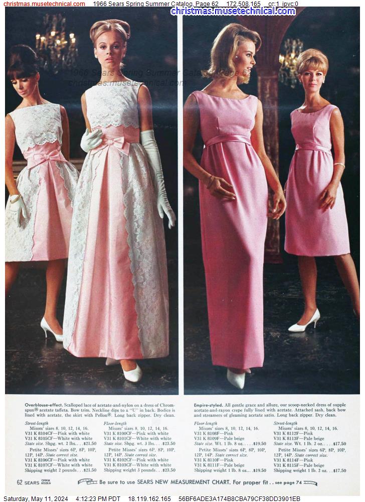1966 Sears Spring Summer Catalog, Page 62