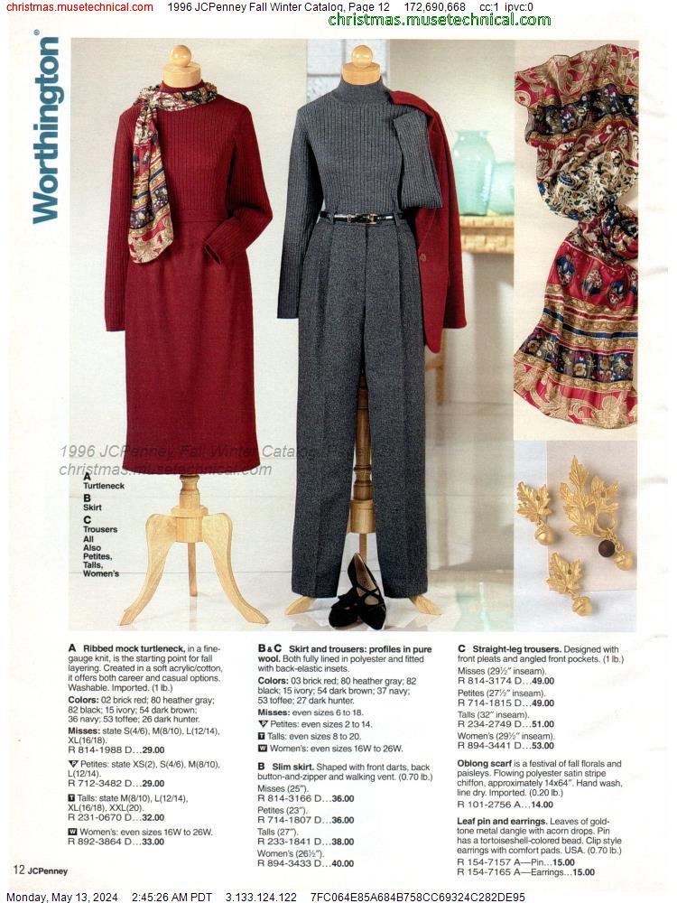 1996 JCPenney Fall Winter Catalog, Page 12