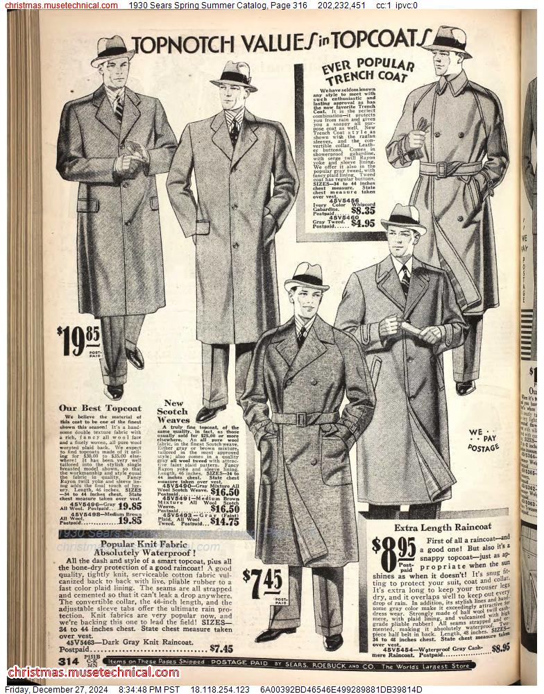 1930 Sears Spring Summer Catalog, Page 316