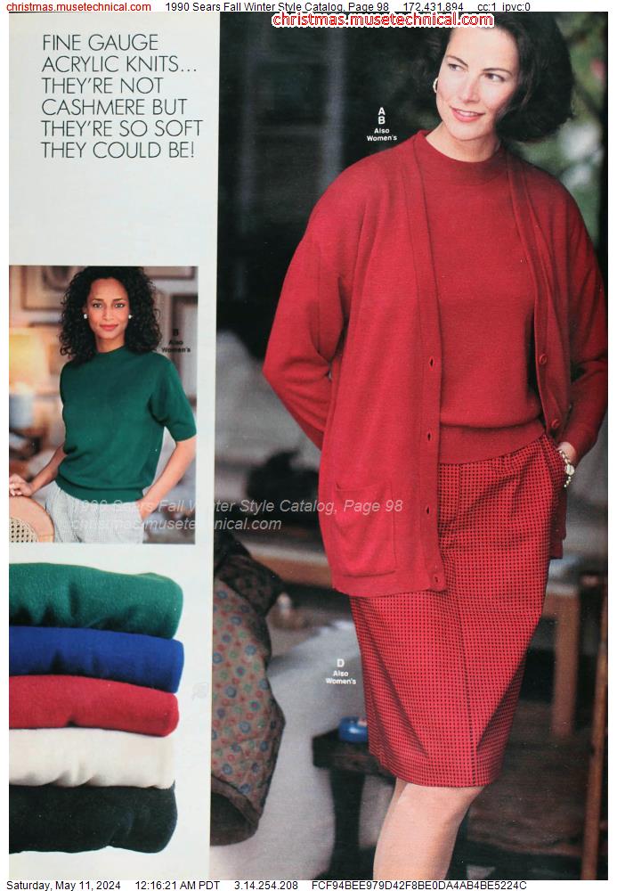 1990 Sears Fall Winter Style Catalog, Page 98