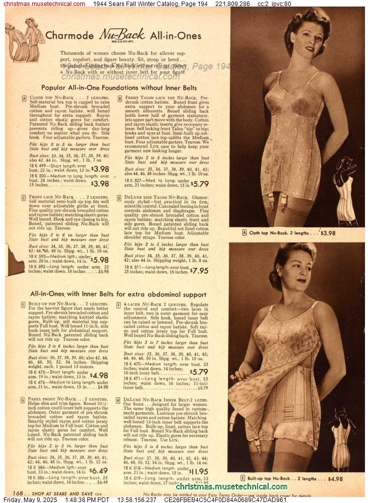 1944 Sears Fall Winter Catalog, Page 194