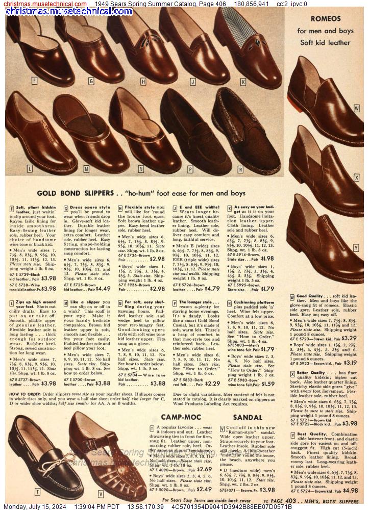 1949 Sears Spring Summer Catalog, Page 406