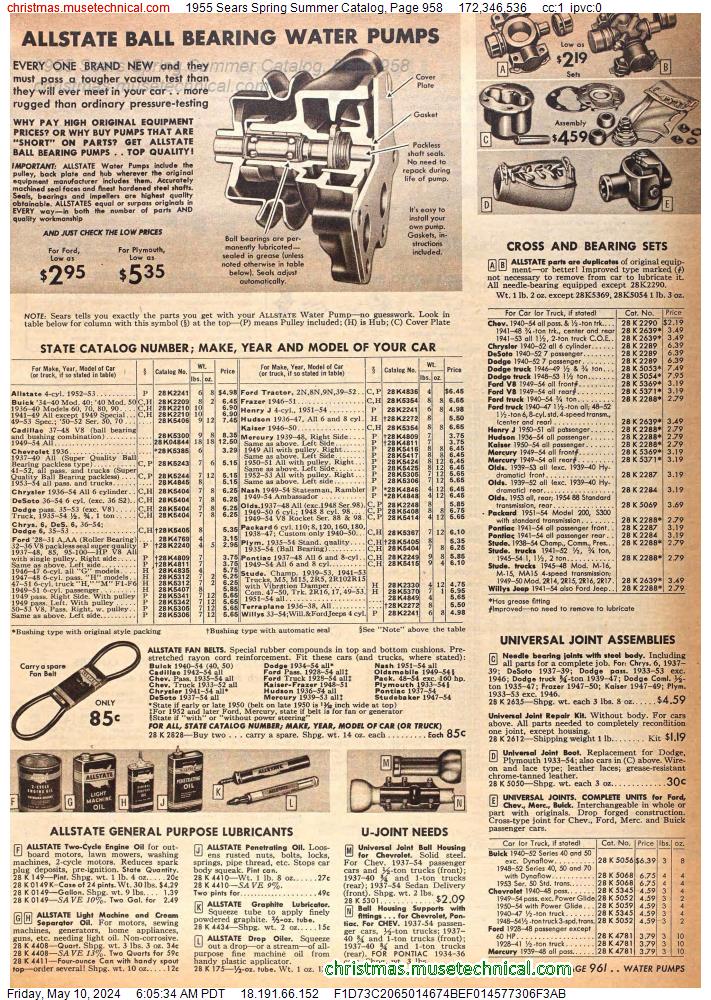 1955 Sears Spring Summer Catalog, Page 958