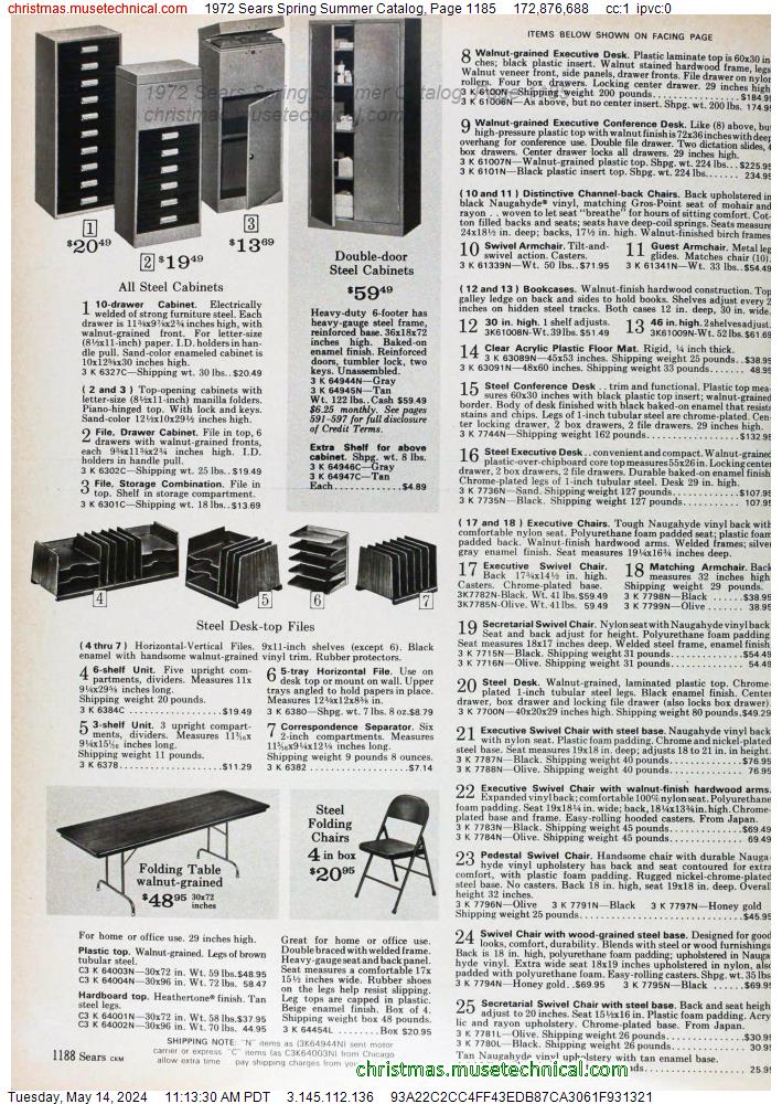 1972 Sears Spring Summer Catalog, Page 1185