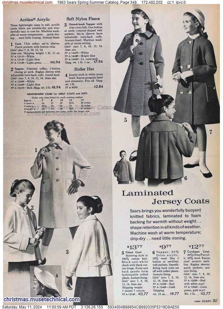 1963 Sears Spring Summer Catalog, Page 348