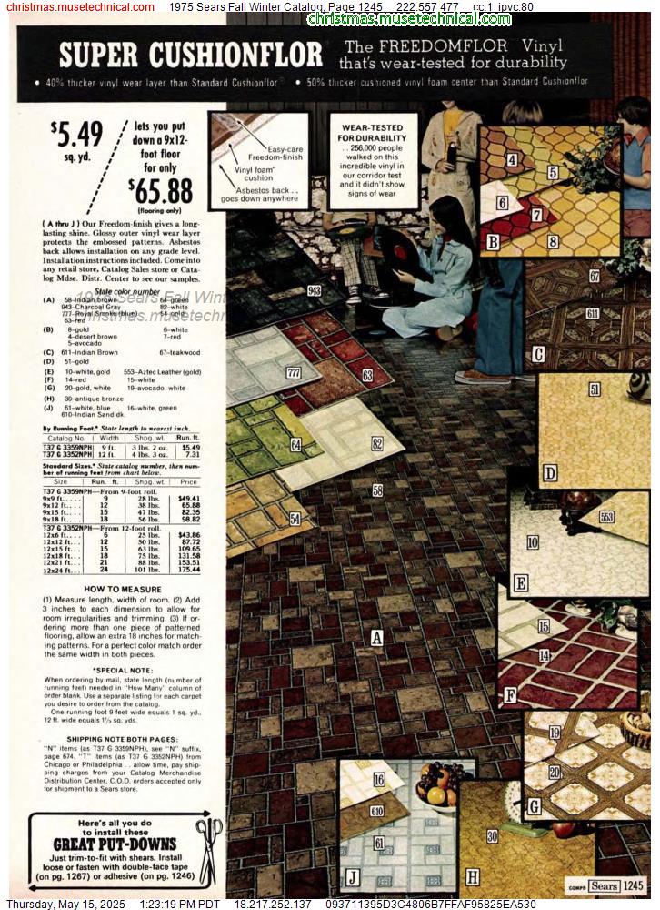 1975 Sears Fall Winter Catalog, Page 1245