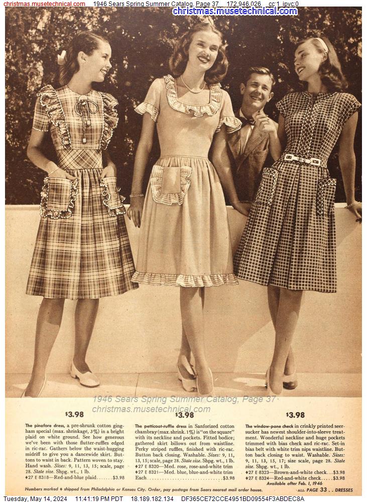 1946 Sears Spring Summer Catalog, Page 37