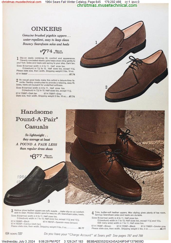 1964 Sears Fall Winter Catalog, Page 645