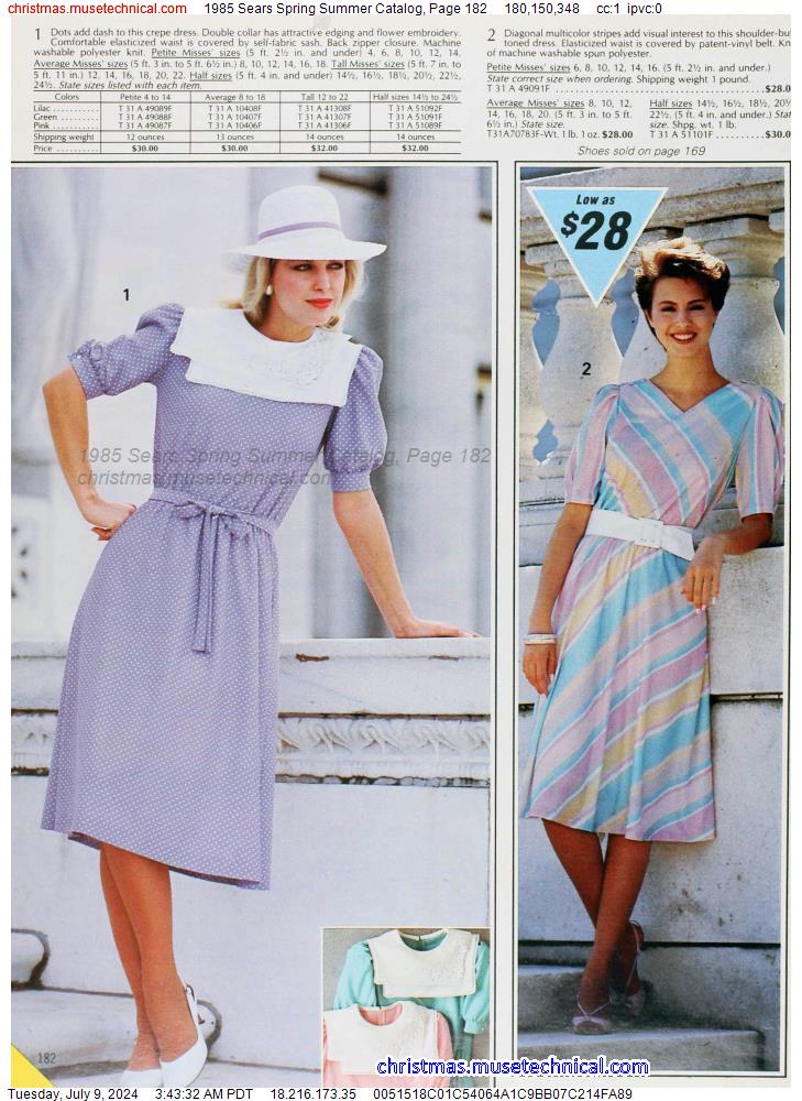 1985 Sears Spring Summer Catalog, Page 182