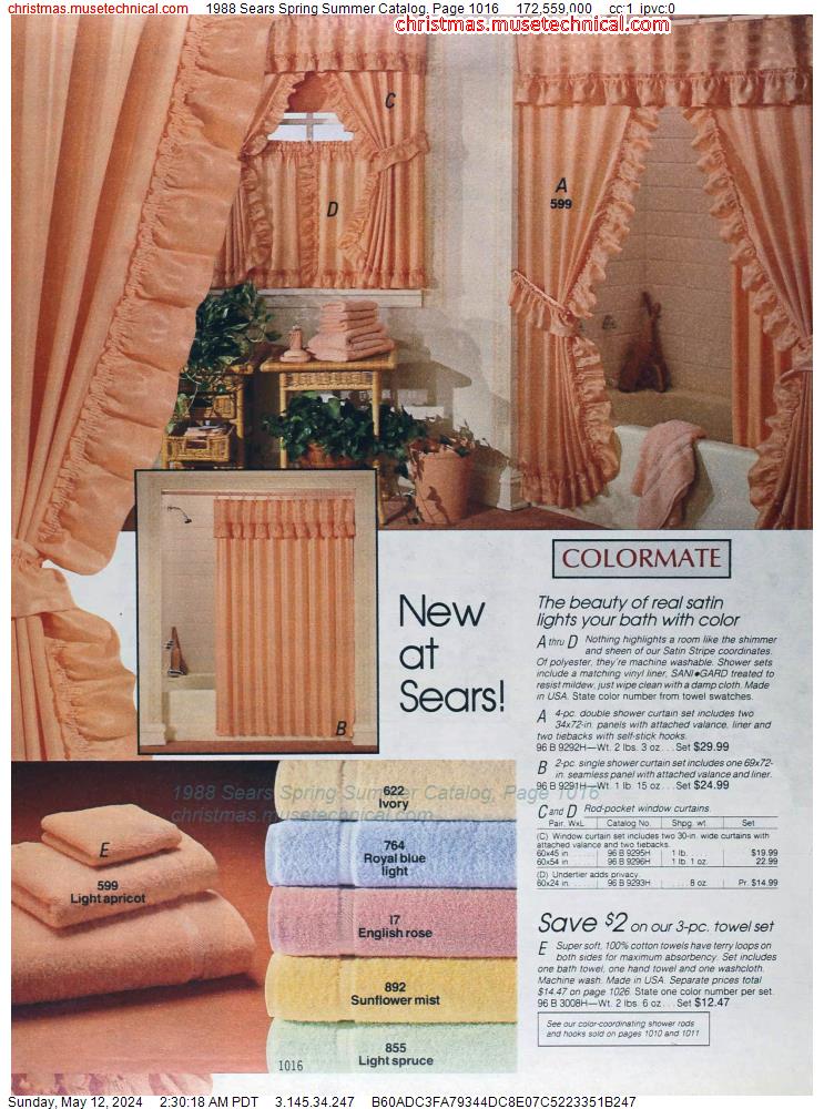 1988 Sears Spring Summer Catalog, Page 1016