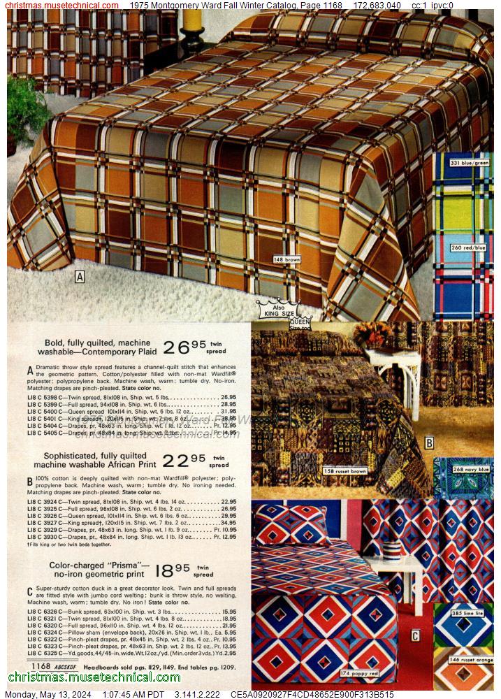 1975 Montgomery Ward Fall Winter Catalog, Page 1168