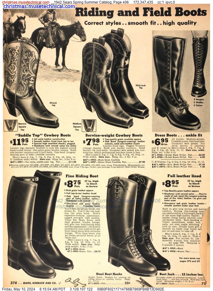 1942 Sears Spring Summer Catalog, Page 406