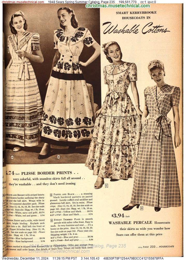 1948 Sears Spring Summer Catalog, Page 235