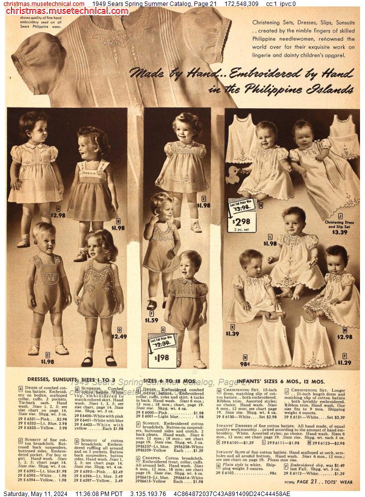 1949 Sears Spring Summer Catalog, Page 21