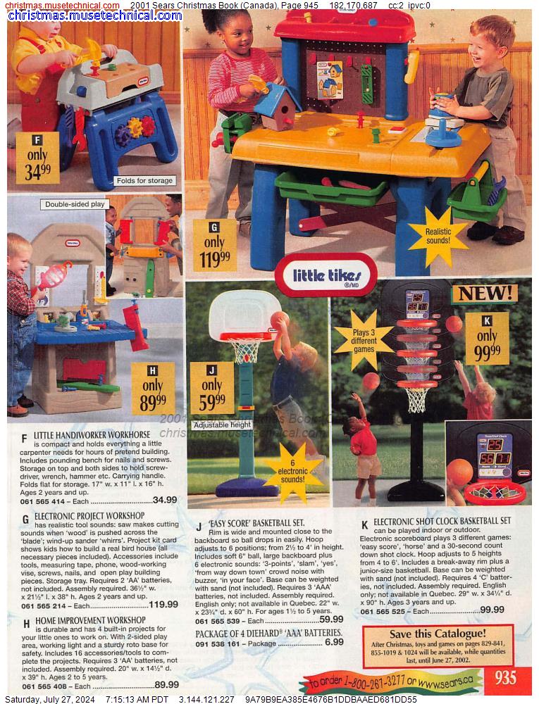 2001 Sears Christmas Book (Canada), Page 945